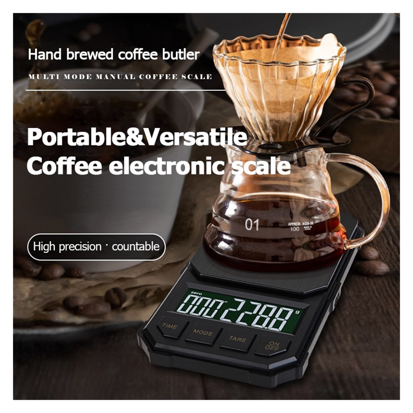 Portable Digital Scale 1kg/2kg Pocket Coffee Scales High Precision Electronic Kitchen Food Scales