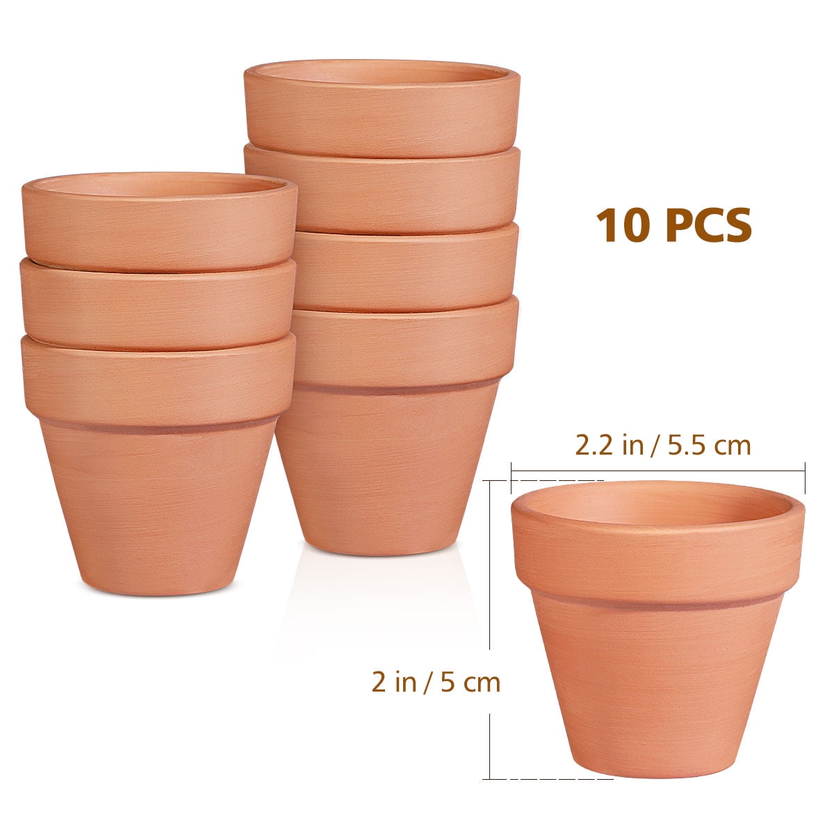 WHAMVOX  Cute Terracotta Succulent Flower Pot Red Clay Pots