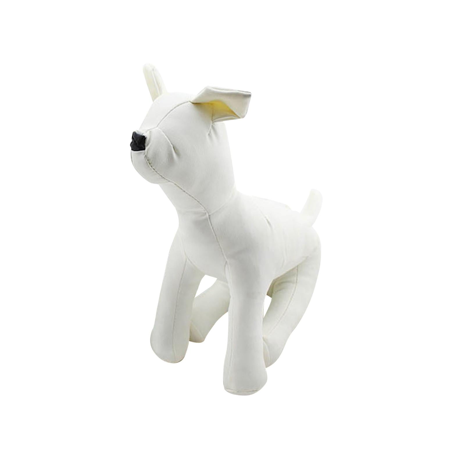 PU Leather Dog Mannequin Pet Supplies Soft Pet Display Mannequin S Size White