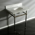 thumbnail image 6 of Kingston Brass Kvpb30mb Templeton 30" Oval Marble Wall Mounted Bathroom Console - Chrome, 6 of 6