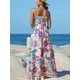 thumbnail image 3 of Vestido de verano CUPSHE para mujer, cuello en V, sin mangas, maxi morado, talla M, 3 of 5