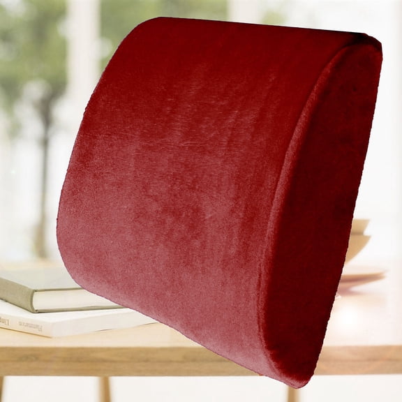 Bookishbunny Comfortable Temperature Proof Memory Foam Lumbar Back Support Cushion Sciatica Pain Relief