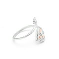 thumbnail image 3 of Swan Wrap Ring Sterling Silver Blue Cubic Zirconia Womens Ginger Lyne Collection, 3 of 5
