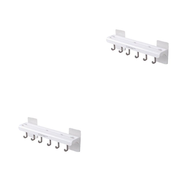 Wosthever Soporte de almacenamiento para rebanadora montado en la pared, estante multifuncional para restaurante de Hotel, herramienta para cortar cocina Blanco 2piezas Wosthever CBP434601
