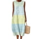 thumbnail image 1 of Vestido largo Akivide para mujer, estampado floral bohemio de verano con bolsillos, 1 of 3