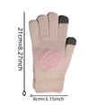 thumbnail image 3 of Otqutp Elastic&nbsp;Teen Girls Outdoor Gloves Knitted Cold Proof Plush Thickened Christmas Gloves Women's Winter Touchscreen Gloves Elastic Winter Texting Gloves(Purple,One Size), 3 of 4