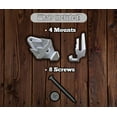 thumbnail image 3 of Snow Ski Wall Mounts With Hooks, Snow Skis Rack, Space Saver, Wall Art (Black), 3 of 6
