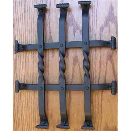 Agave Ironworks Gr005 01 Vertical Bar Twist Grille Flat Black