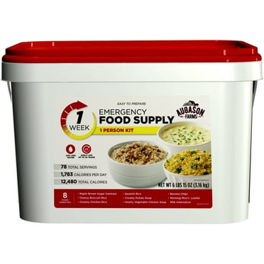 Augason Farms Food Supply, 1-Week 1-Person, 78 Servings, Shelf Stable - Emergency Food Kit
