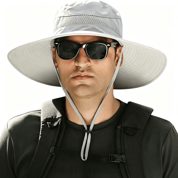 TELOLY Xxl Sun Hats for Big Head,Wide Brim Bucket Hats for Men,Waterproof Sun Hat for Fishing Hiking Beach Safari Garden Breathable Quick Dry Sun Protection Hat