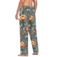 thumbnail image 3 of FORMRS Mens Pajama Pants with Pockets Soft Cotton Sleepwear Lounge Bottoms, Sizes S-2XL, Abstract Water Lilies Pattern, 3 of 7