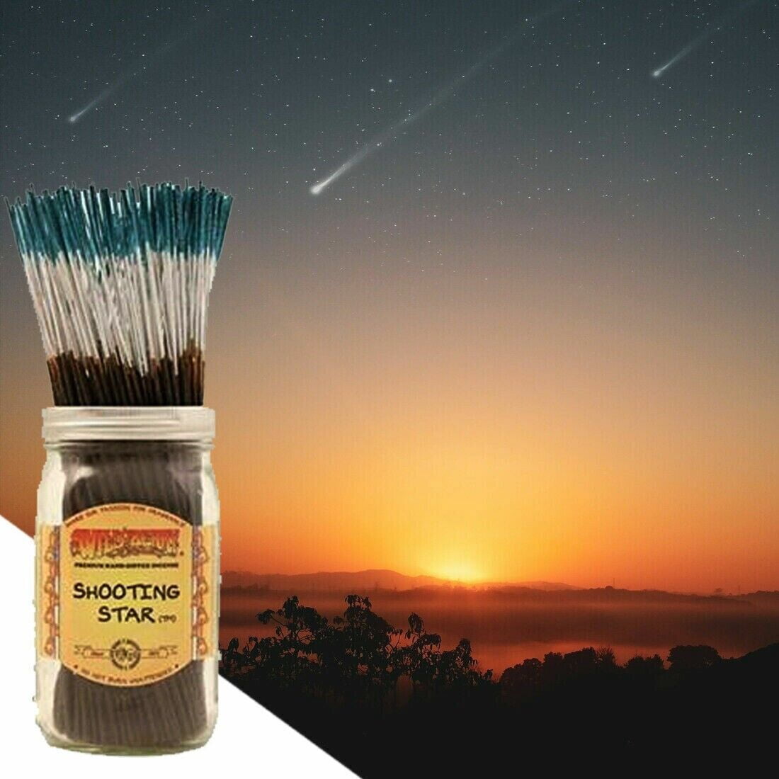 Wildberry Incense 11" Shooting Star - 100 Stick Pack, Fruity Scent, Jar Not Included