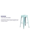 thumbnail image 5 of Home Square 30" Metal Backless Bar Stool in Distressed Green-Blue - Set of 2, 5 of 10