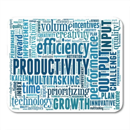 LADDKE Kaizen Productivity in Word Collage Cloud Motivation Multitasking Growth Reward Mousepad Mouse Pad Mouse Mat 9x10 (Best Computer For Multitasking)