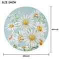 thumbnail image 2 of Round Tablecloth 60 Inch Wrinkle Free Daisy Table Cover Reusable for Kitchen Dining, 2 of 5