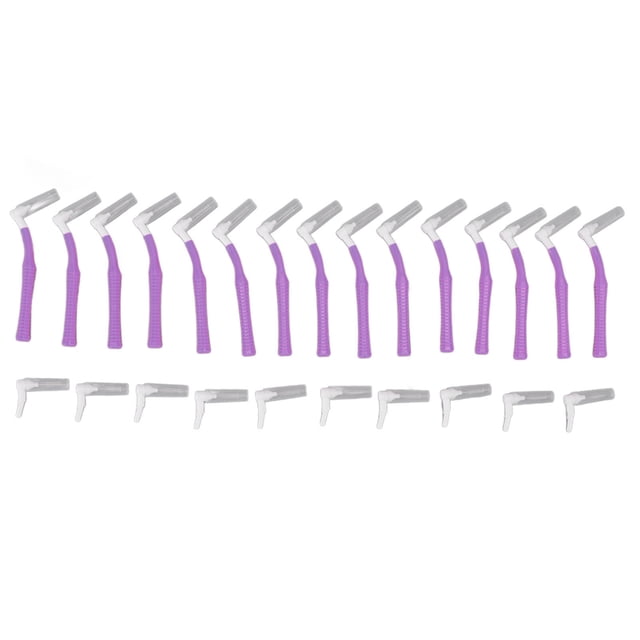 Cepillo dental, 25 piezas en forma de L, cepillo interdental pequeño, cepillo interdental, eficiencia maximizada