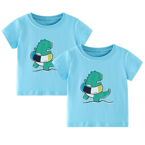 YTDSCS Kids Toddler Boys Summer T-Shirts Tees 3-8T Baby Cartoon Cotton Tops Cartoon T