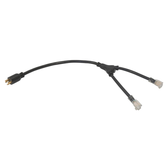 Southwire  Heavy Duty 1 to 2 - Generator Adapter - 3ft - 10/3 - 20A - Converts One L14-30 plug to Two 5-20 plugs - 65038601