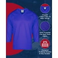 thumbnail image 2 of Exxact Sports Hockey Jerseys For Men, Hockey Practice Jersey Adult, Full Sleeve Hockey Blank Jersey, Ice Hockey Jersey (Royal Blue, Adult 2X-Large), 2 of 7