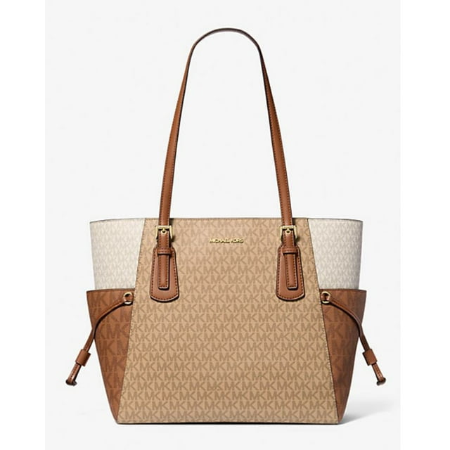Michael Kors Bolso Tote Grande Voyager para Mujer con Logo Distintivo y Diseño en Bloques de Color (Camel Multi) 35S5GV6T7B-222
