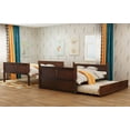 thumbnail image 3 of Harper & Bright Designs Full Over Full Bunk Bed with Twin Size Trundle, Walnut, 3 of 8