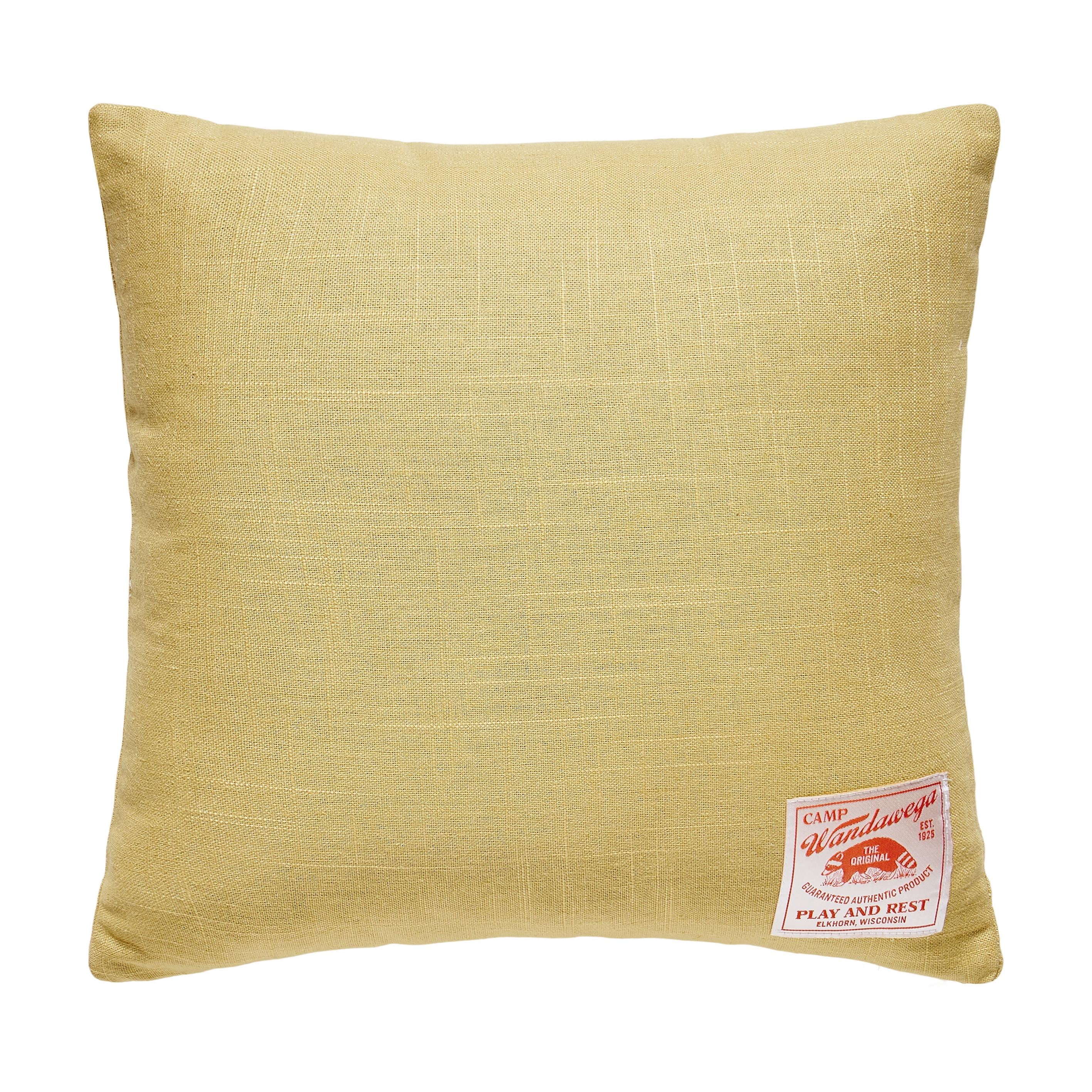 Camp Wandawega Pointer Chainstitched Throw Pillow, 16" Square