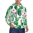 thumbnail image 2 of Kdxio Cactus Plants Print Mens Casual Hooded Collar Drawstring Hoodies Pullover Sweatshirts Casual Long Sleeve Shirts-4X-Large, 2 of 7