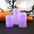 thumbnail image 3 of LumaBase Battery Operated Multifunction Wax LED Candles - Set of 3 (Square), 3 of 11