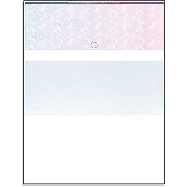 Blank computer checks for laser ink jet printers pack of 100 sheets