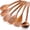 B, variant on Chanana Wooden Spoons for Cooking, 6-Piece Natural Teak Wooden Utensils for Cooking — Heat Resistant, Non-Stick Safe, Wood Kitchen Utensil Set