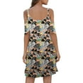 thumbnail image 4 of Lolmot Women's Boho Floral Print Suspenders Midi Dress Summer Sleeveless Off the Shoulder Beach Sundress Smocked Tiered Casual Crew Neck Dress, 4 of 4