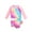 Rainbow Fish Scale, variant on Toddler Girls Rash Guard Sets with Bikini Bottoms Swimwear（4-7Y）