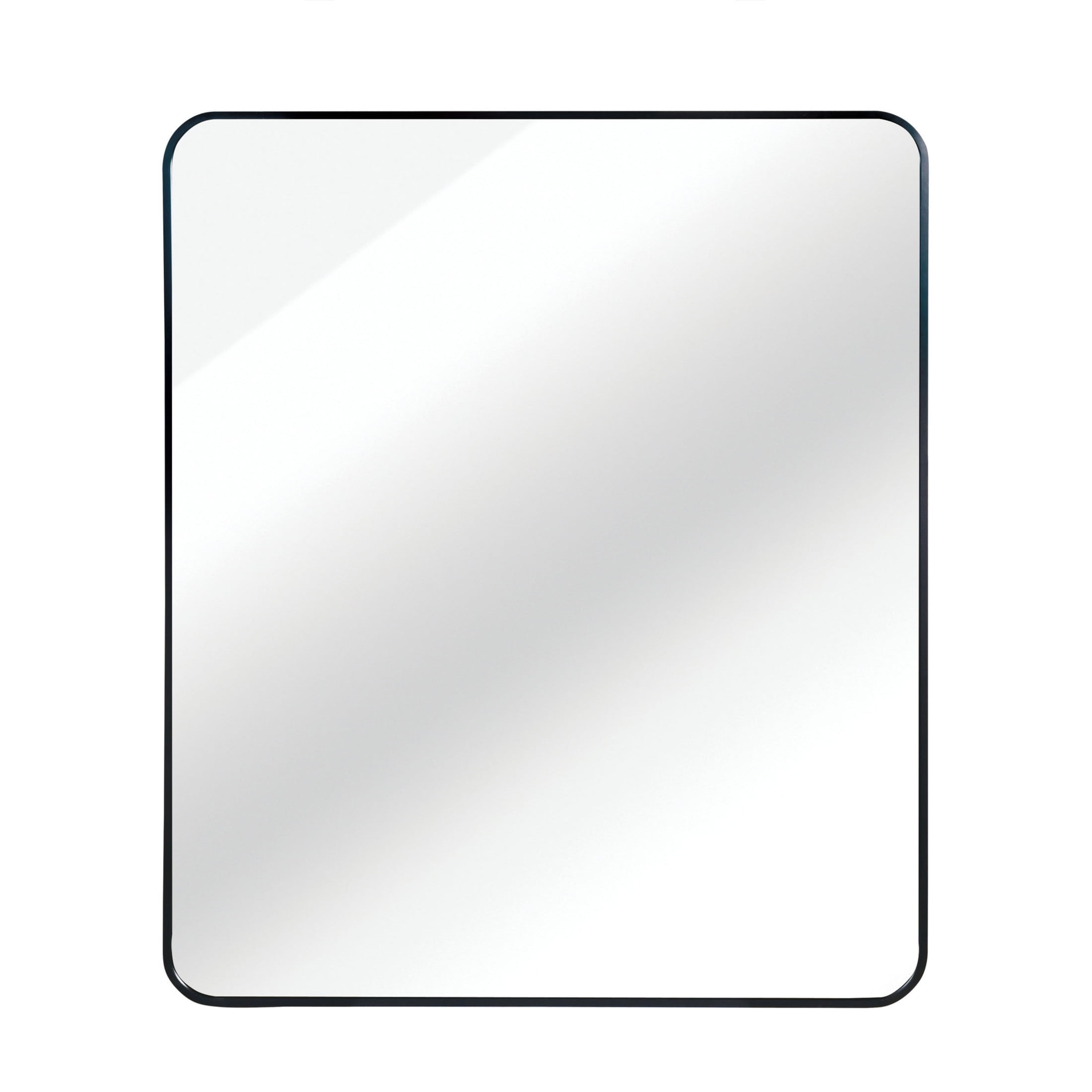 Noble House 30"x36" Rectangular Metal Wall Mirror, Vanity Mirror for Bathroom, Bedroom & Living Room, Black