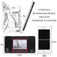 thumbnail image 4 of 12 Pcs Sketching Drawing Art Tool Kit Graphite Pencils 8B-2H for Drawing Art Sketching, 4 of 5
