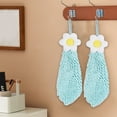 thumbnail image 5 of Flowers Chenille Hand Towel Set, Cute Hanging Ball Hand Towel, Soft and Absorbent, Ideal for Kitchen and Bathroom, Multifunctional, Quick-Drying, 2-Pack, 5 of 8