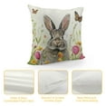 thumbnail image 4 of JEUXUS  Easter Pillow Cover Bunny Tulip Butterfly Decorations Holiday Farmhouse Spring Pillow Case for Home Sofa Couch Decor, 4 of 5