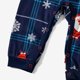 thumbnail image 3 of Conjuntos de pijamas familiares a juego con camisa y pantalones abotonados con cuello con muescas y estampado de copos de nieve y Papá Noel, 3 of 5