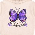 thumbnail image 3 of Inktastic Colorado State Butterfly and Flowers Toddler Hoodie, 3 of 4