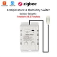 thumbnail image 2 of Interruptor Inteligente de Temperatura y Humedad con WiFi y Sensor de 1 M. Interruptor de Temperatura y Humedad de 16 A con Control por Voz., 2 of 5