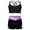 B Lavender, variant on inhzoy Kids Girls 2PCs Athletic Tracksuits Raceback Crop Top with Shorts Gymnastic Workout Dancewear Activewear A Lavender 12