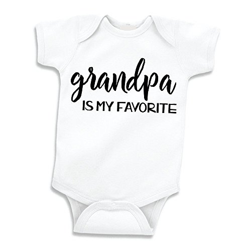 Surprise Pregnancy Announcement for Grandpa Grandpa is My-Favorite (0-3 Months) Black
