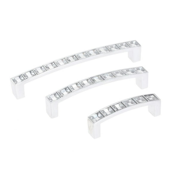 64/96/128mm Diamond Crystal Furniture Handles Drawer Cabinet Knobs and Handles Cupboard Wardrobe Handle Door Kitchen Pulls