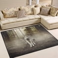 thumbnail image 2 of SKYSONIC Lightweight Soft Area Rugs Wolf Under Sunlight Floor Mat for Kids Playing Room Hardwood Floor Living Room 80x58 inchNursery Rugs, 2 of 6