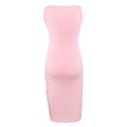 thumbnail image 3 of Ecavus Women's Maternity Mama Sleeveless Tulip Dress Wrap Hem Ruched Casual Fitted Sheath Dress, 3 of 3