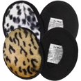thumbnail image 1 of 2 Pack Ear Mitts Bandless Faux Fur Ear Muffs For Women, Leopard & Ocelot, Small, 1 of 4
