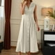 thumbnail image 2 of Vestido informal para mujer: largo con botones, cuello elegante, cómodo para el verano, lavable a máquina, 2 of 5