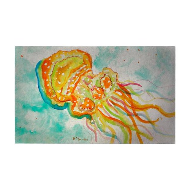 Betsy Drake DM272G 30 x 50 Po Tapis de Porte de Méduse Orange