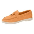 thumbnail image 6 of Rokment Women's Slip on Penny Loafers Oxfords Dress Shoes Fashion Casual Suede Walking Non Slip Work Sneakers for Woman Spring Fall Orange Size 9, 6 of 7