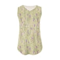 thumbnail image 5 of WCMZJ Womens Tank Tops Summer Sleeveless V Neck T Shirts Basic Floral Print Casual Tunic Tops for Leggings Loose Fit Yellow L, 5 of 5