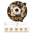 thumbnail image 6 of 15 Inch Round Placemats Set of 6, Brown Giraffe Non Slip Heat Insulation PP Table Mats, Love Heart Spring Floral Botanical Washable Place Mats for Kitchen Dining Party Table Decor, 6 of 7